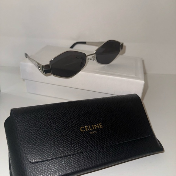 CELINE Metal Triomphe 54MM Geometric Sunglasses - Picture 2 of 5